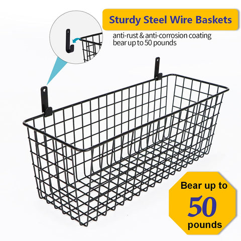 Joben Oligey 3 Set versatile wall baskets for laundry and garage organization