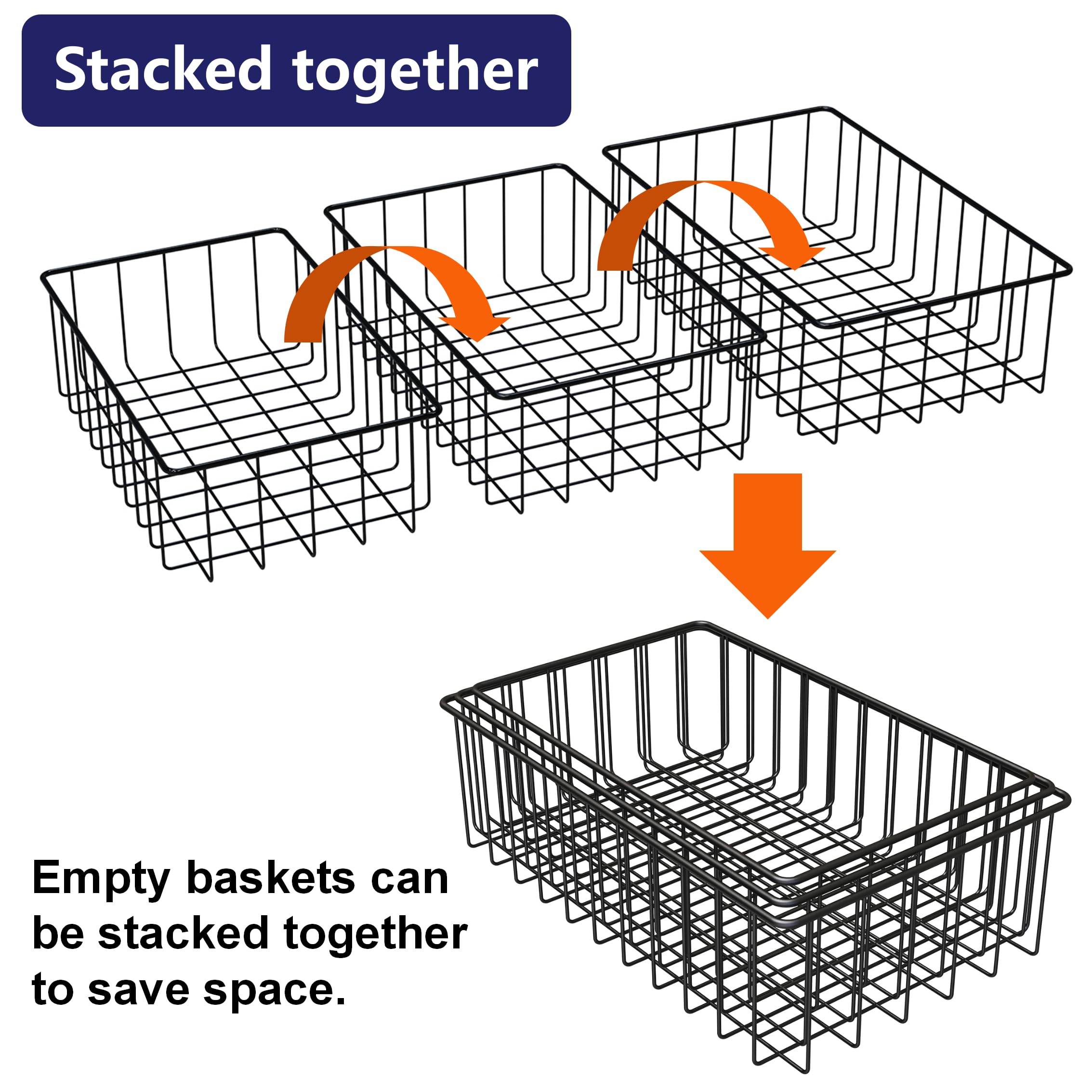 Joben Oligey baskets simplify cabinets and shelves for everyday items.