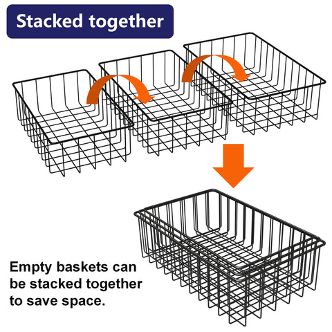 Joben Oligey baskets simplify cabinets and shelves for everyday items.
