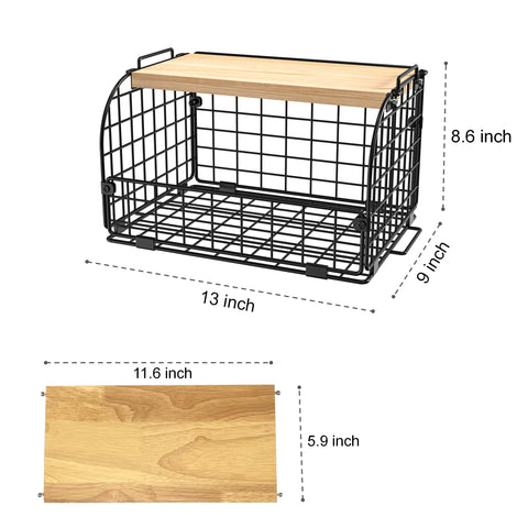 Joben Oligey wire baskets stacking system, maximize countertop and cabinet space with a neat look.