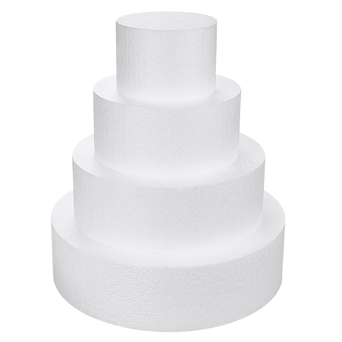 JOBVERT 4-tier foam cake dummy in 4in for decorating practice and display