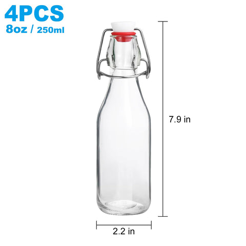 JOBVERT Airtight flip-top closure bottle with Grolsch-style cap for fresh beverages