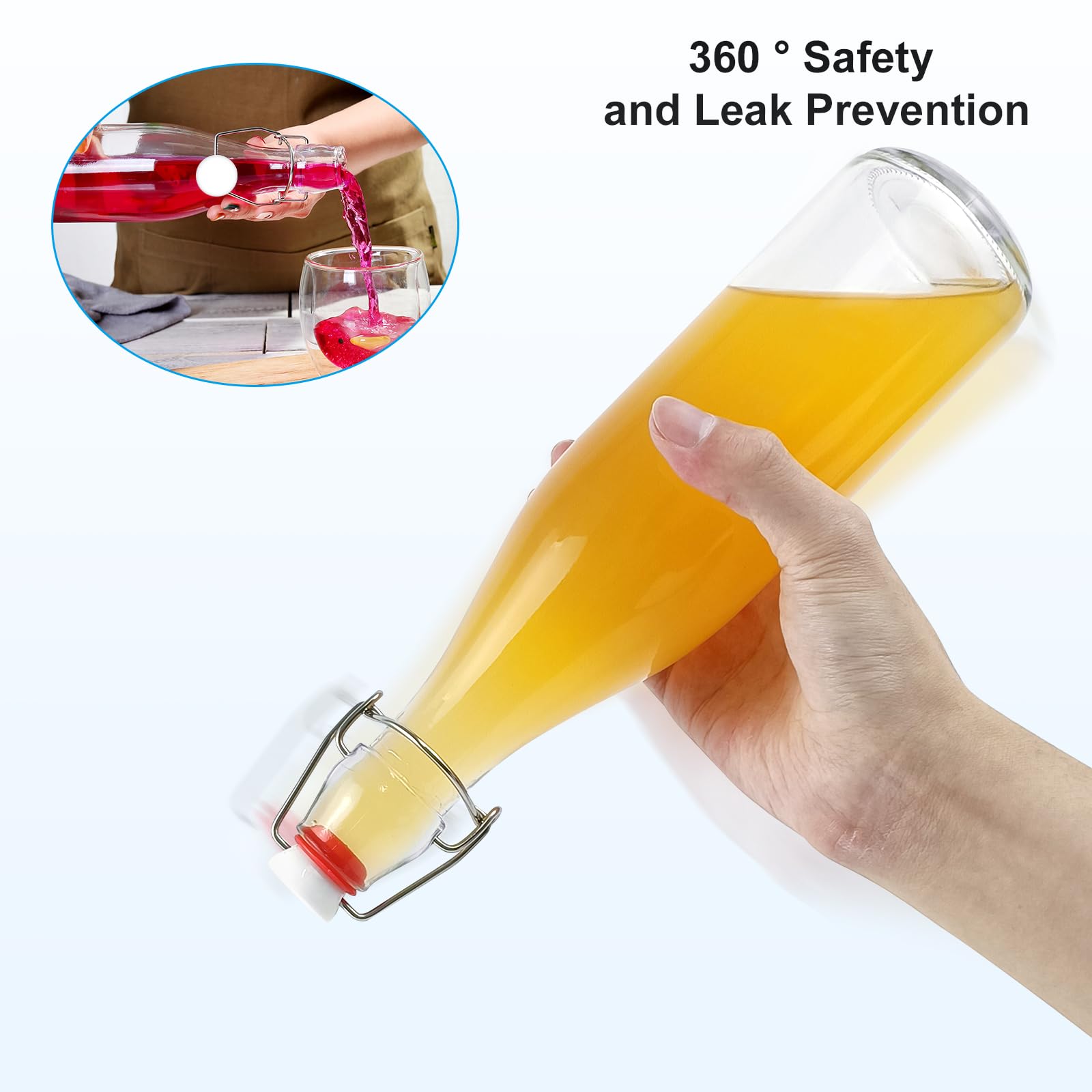 JOBVERT bottle designed for beer storage with reliable airtight closure.