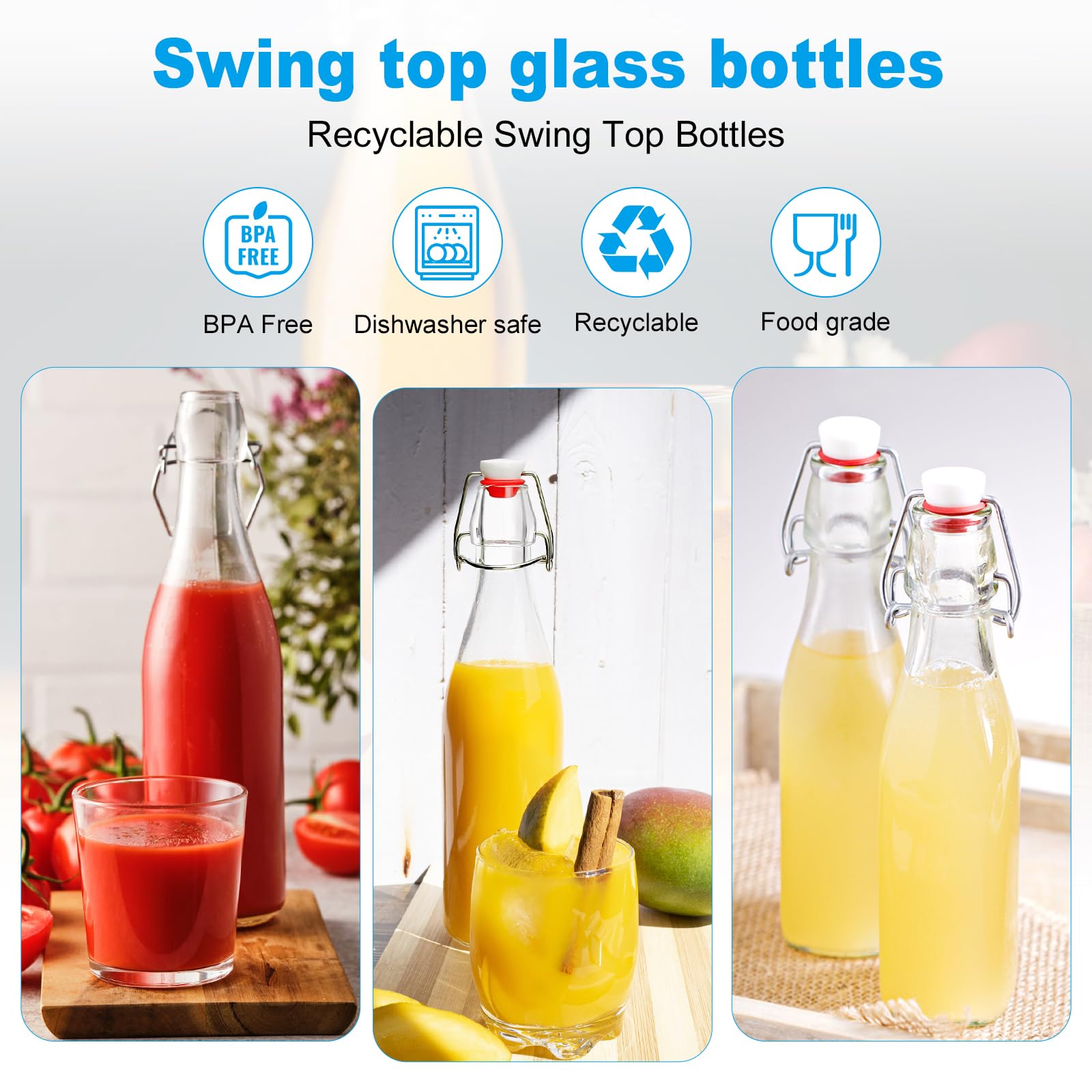 Versatile container for kombucha, mead, vinegar, or soda beverages.