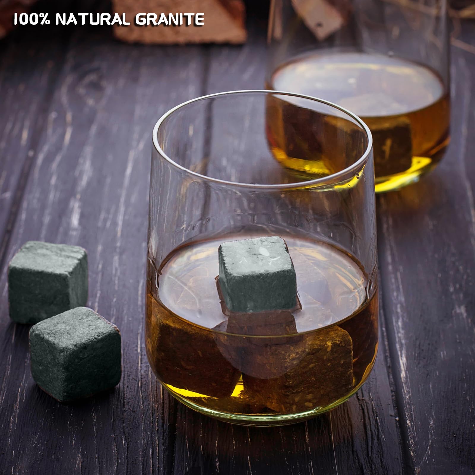 JOBVERT gift-ready whiskey stones ideal for birthdays or Father's Day.