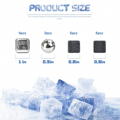 JOBVERT granite stones deliver smooth cooling without watering down your whiskey.
