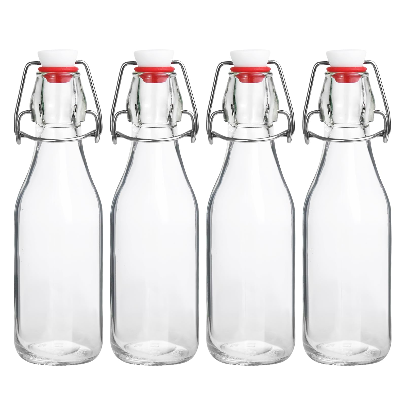 JOBVERT Swing Top Bottle 8.5oz four-pack for kombucha and cold brew