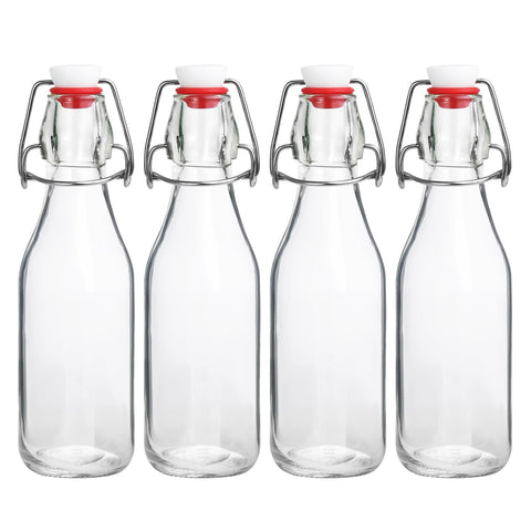 JOBVERT Swing Top Bottle 8.5oz four-pack for kombucha and cold brew