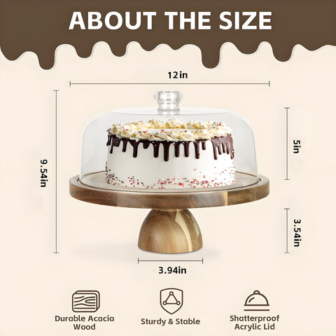 JOCHER cake stand with lid in use for a cake display