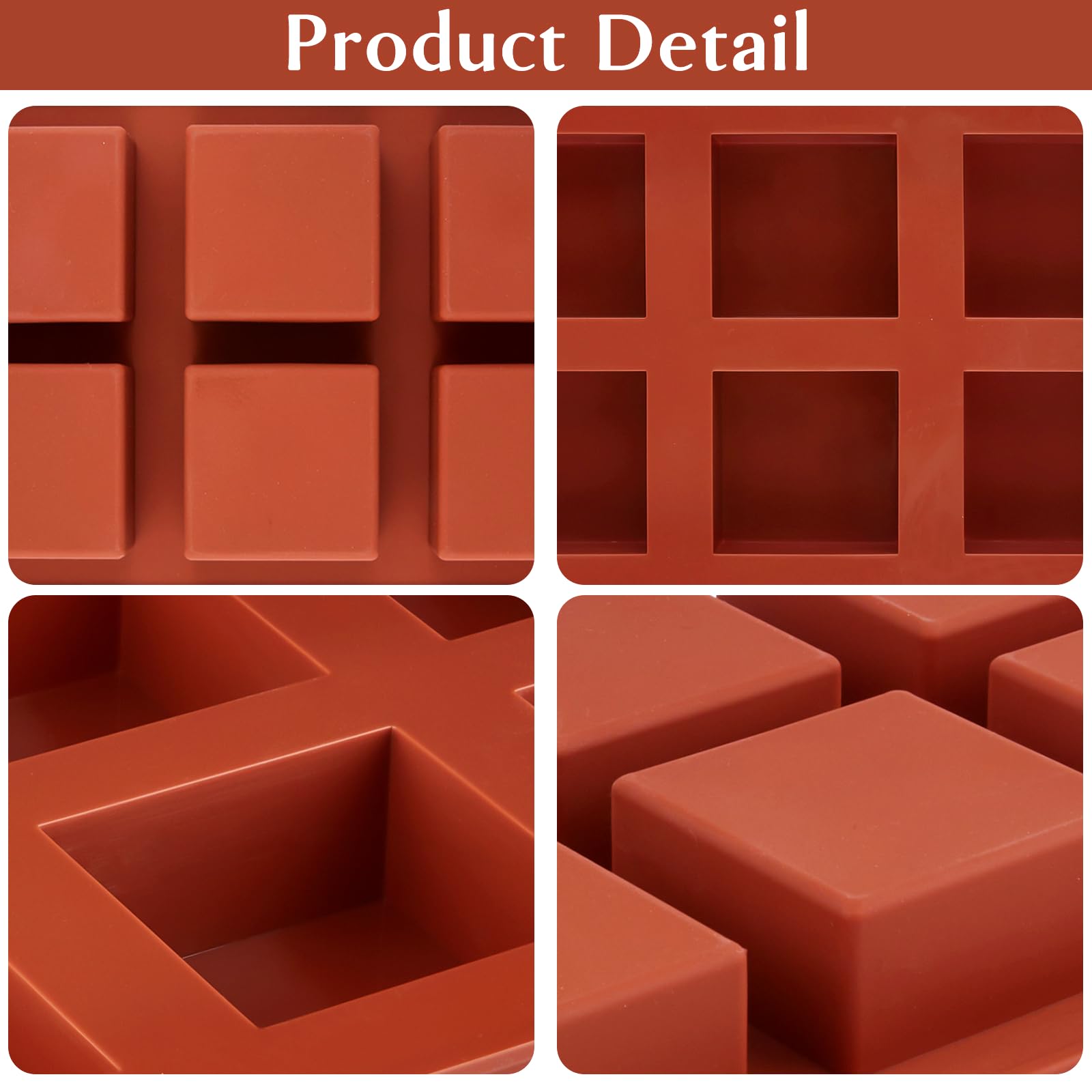 JOERSH brownie bite mold creates uniform 2x2x1 inch cubes.