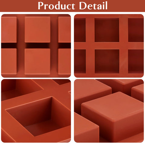 JOERSH brownie bite mold creates uniform 2x2x1 inch cubes.
