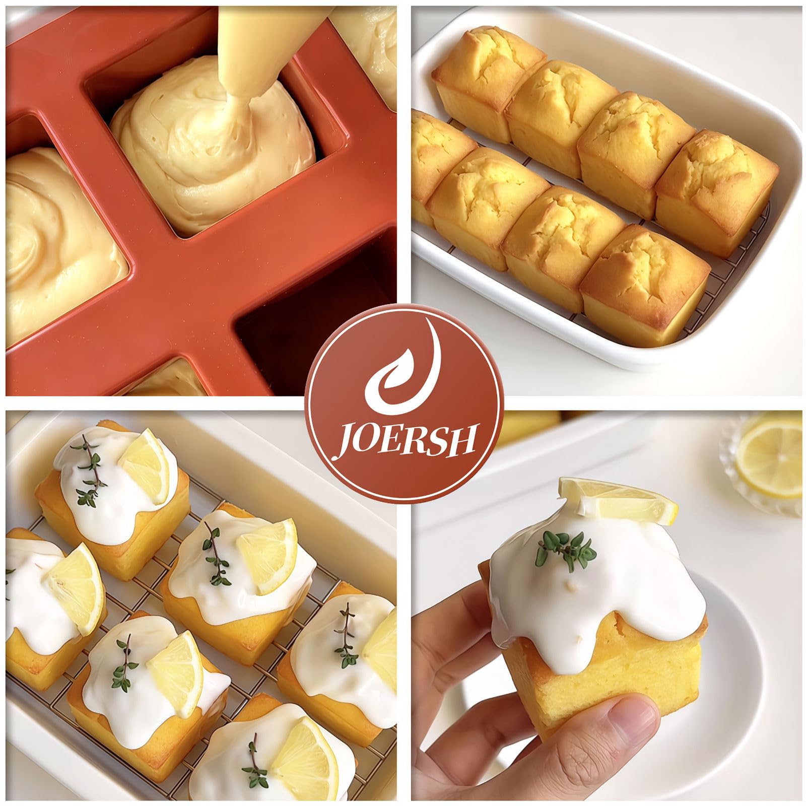 JOERSH food-grade silicone mold safe for chocolate, jelly, and puddings.