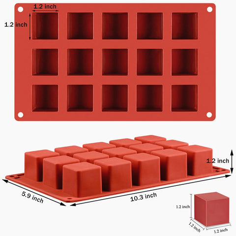 JOERSH cube cake silicone mold in oven for ready-to-bake mini cakes