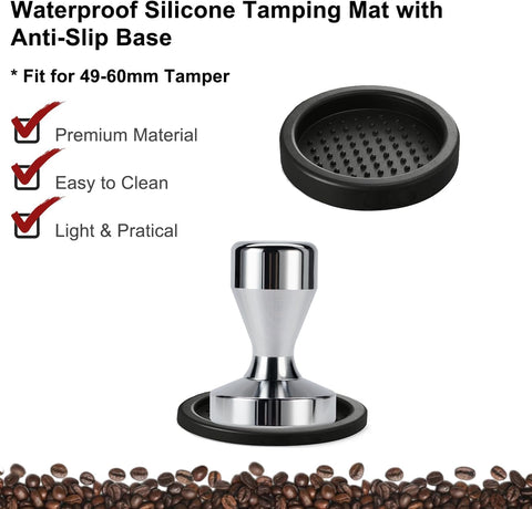 JOESTIKK ergonomic handle on the 51mm tamper for comfortable use
