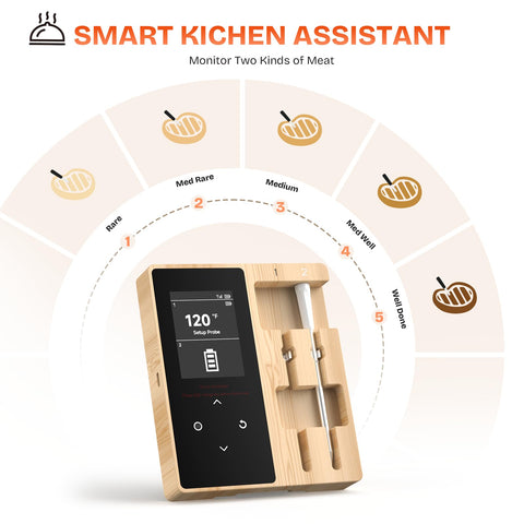 Joeuao Bluetooth 5.3 remote monitor lets you cook from afar.