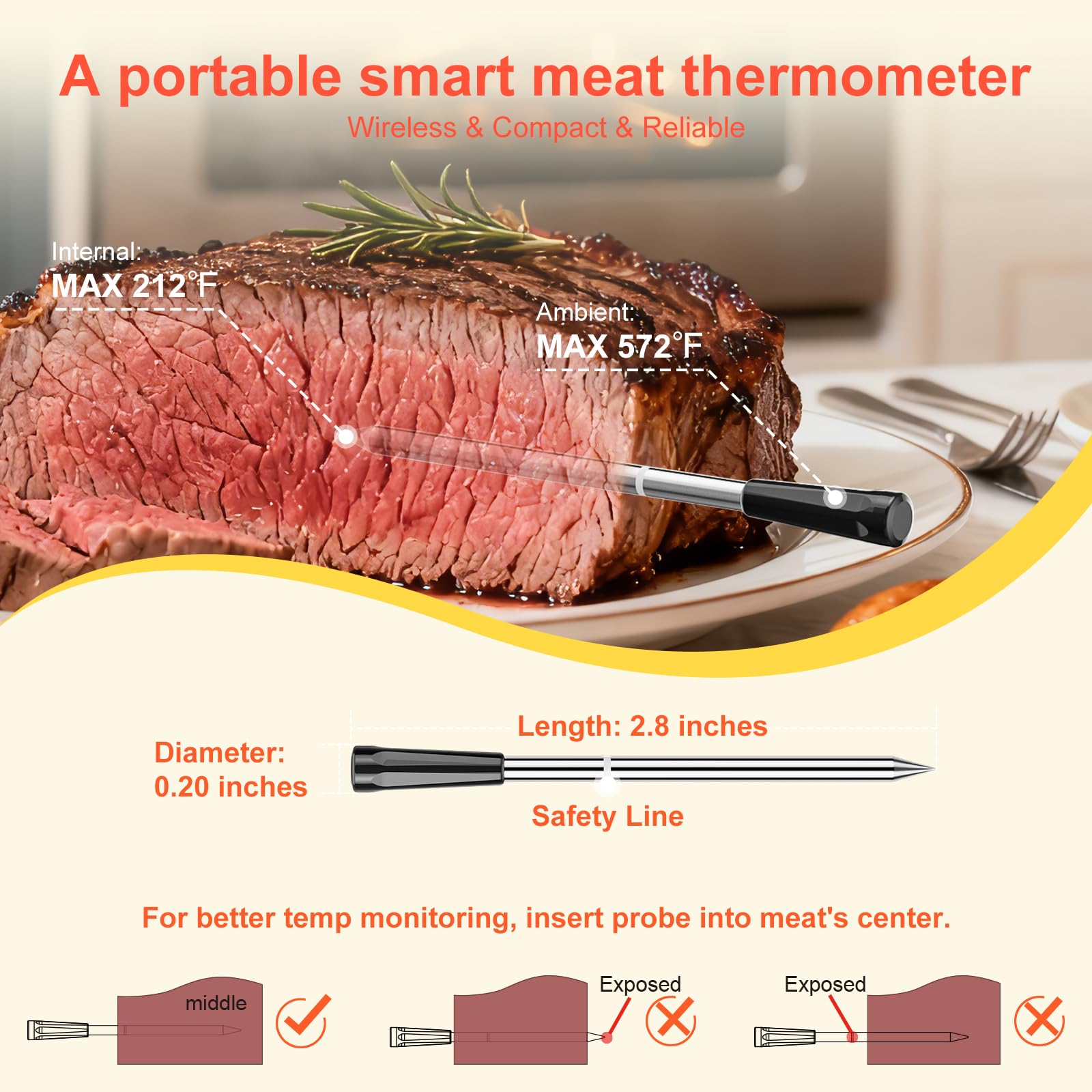 Joeuao versatile cooking tool for grill, oven, and roasts