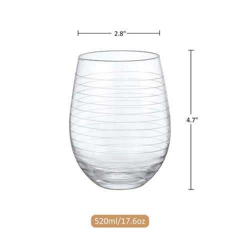 Joeyan 17.6oz capacity glass suitable for generous pours.