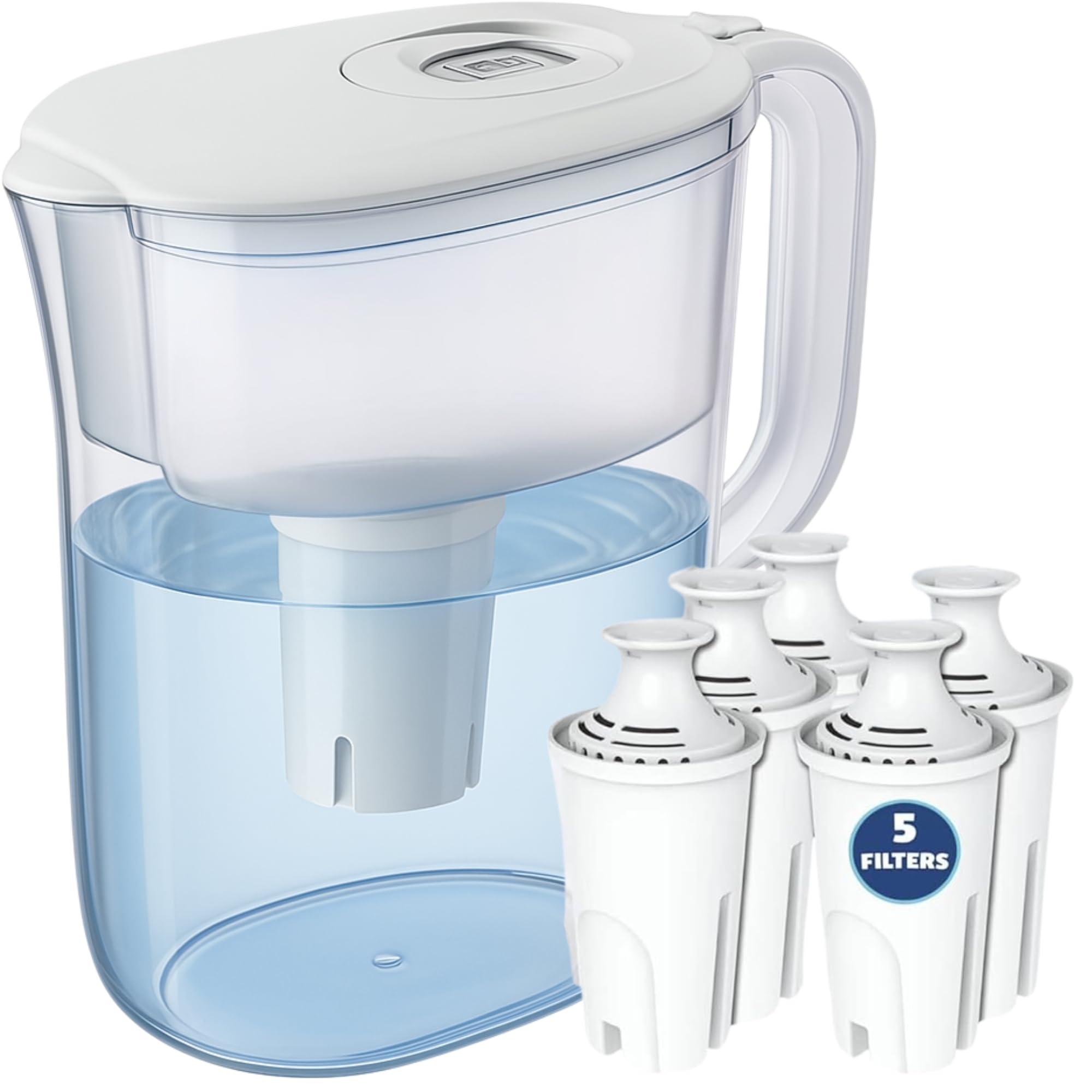 Joey'z 10-cup pitcher front view, compact design for everyday use.
