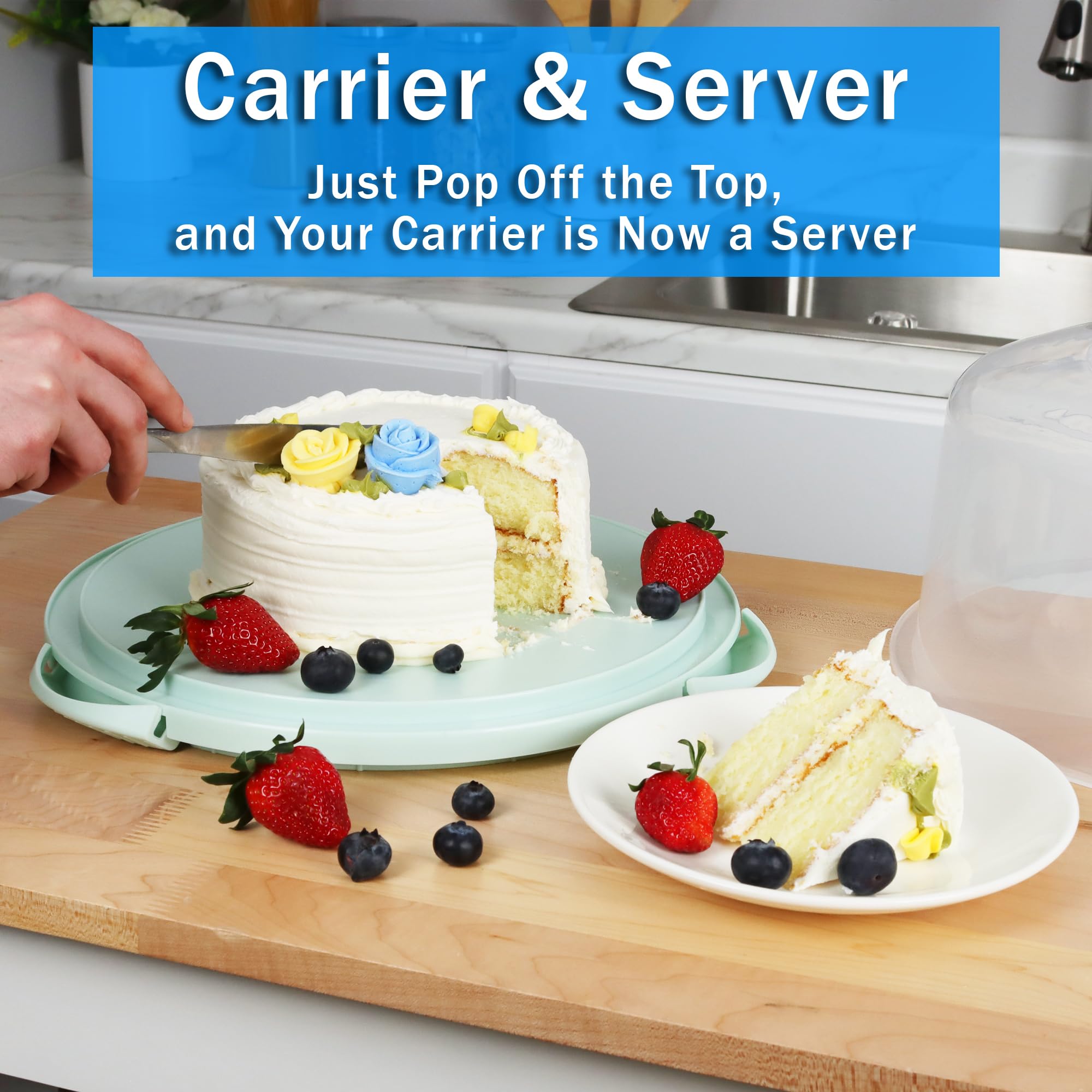 JOEY'Z dishwasher-safe cake container is easy to clean after parties.