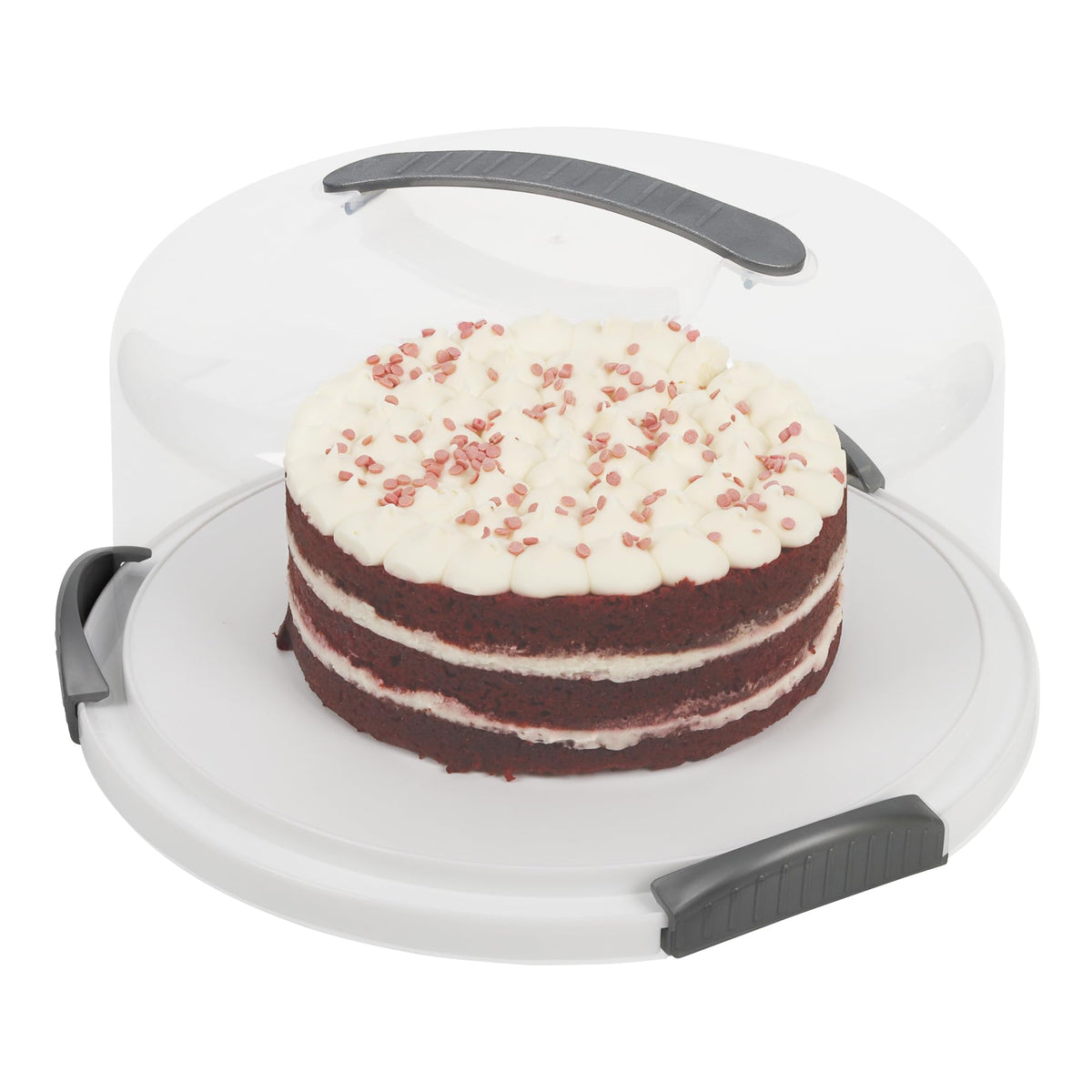 JOEY'Z extra large cake carrier with clear dome for secure transport