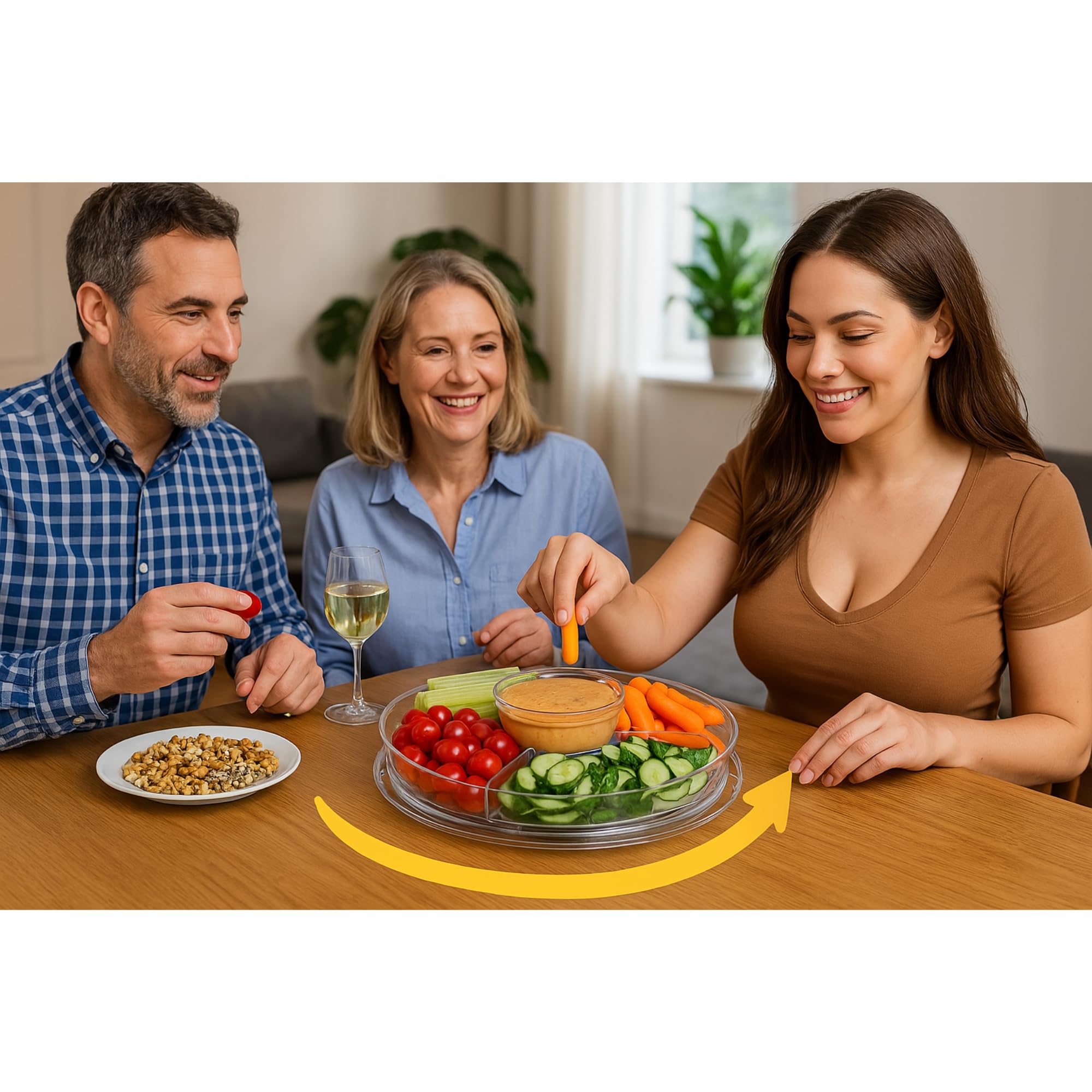 Joey'Z serving stand organizes salads and veggies with style