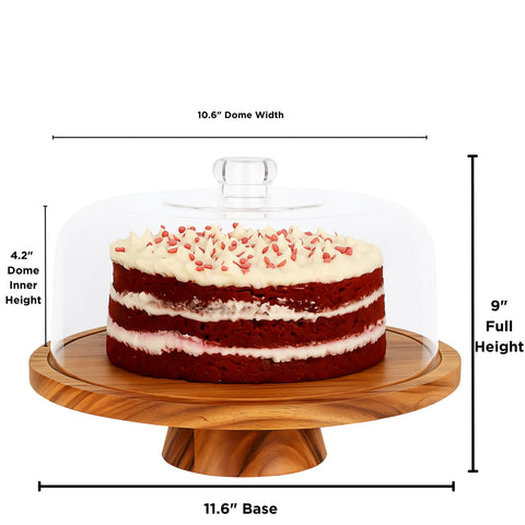 JOEY'Z sustainable acacia wood stand provides durable, lightweight support