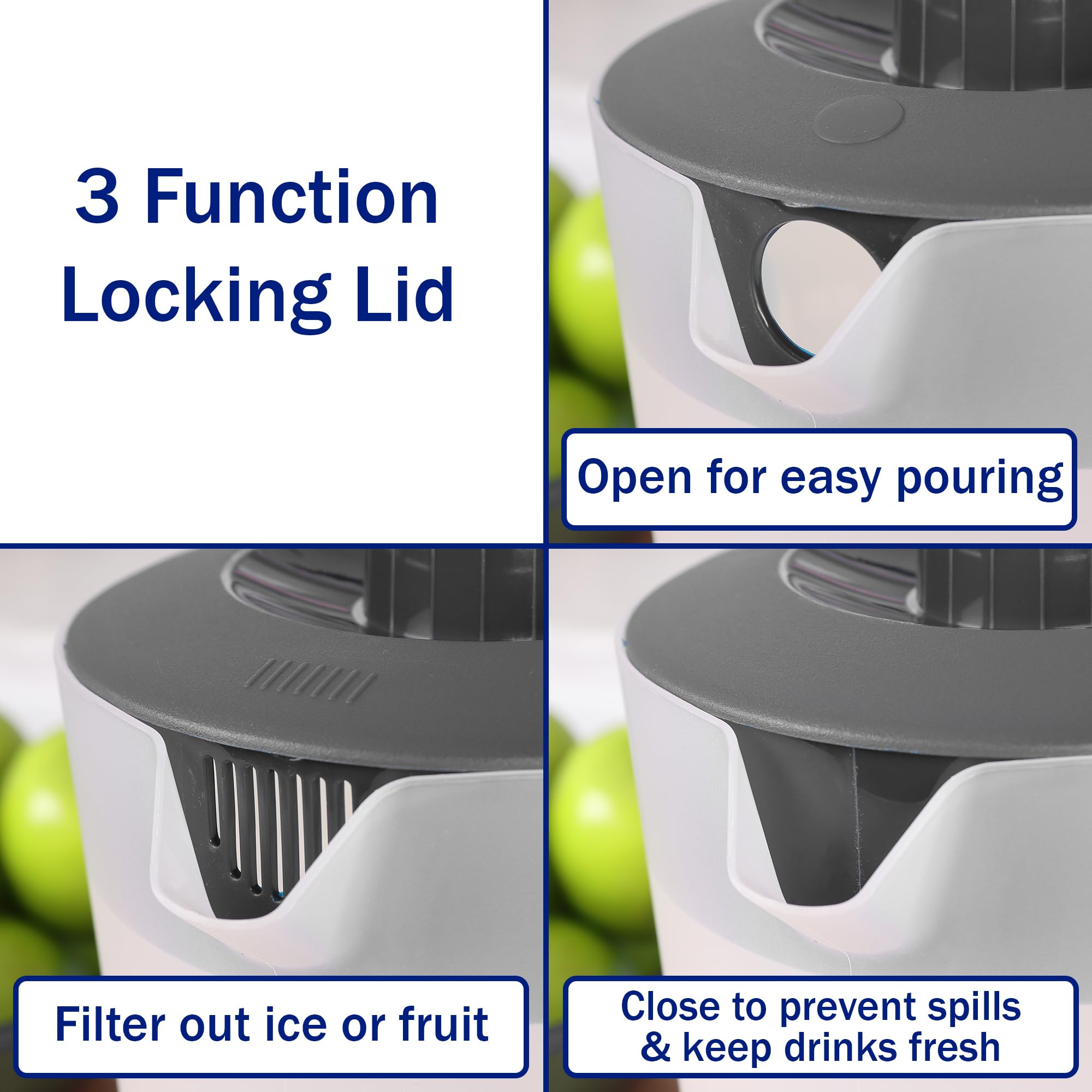 JOEY'Z water pitcher with measure marks for accurate recipe mixing