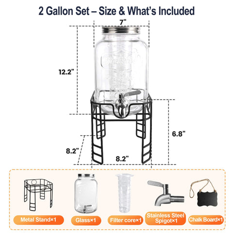 JOFUYU glass dispenser spigot close-up showing durable pour mechanism.