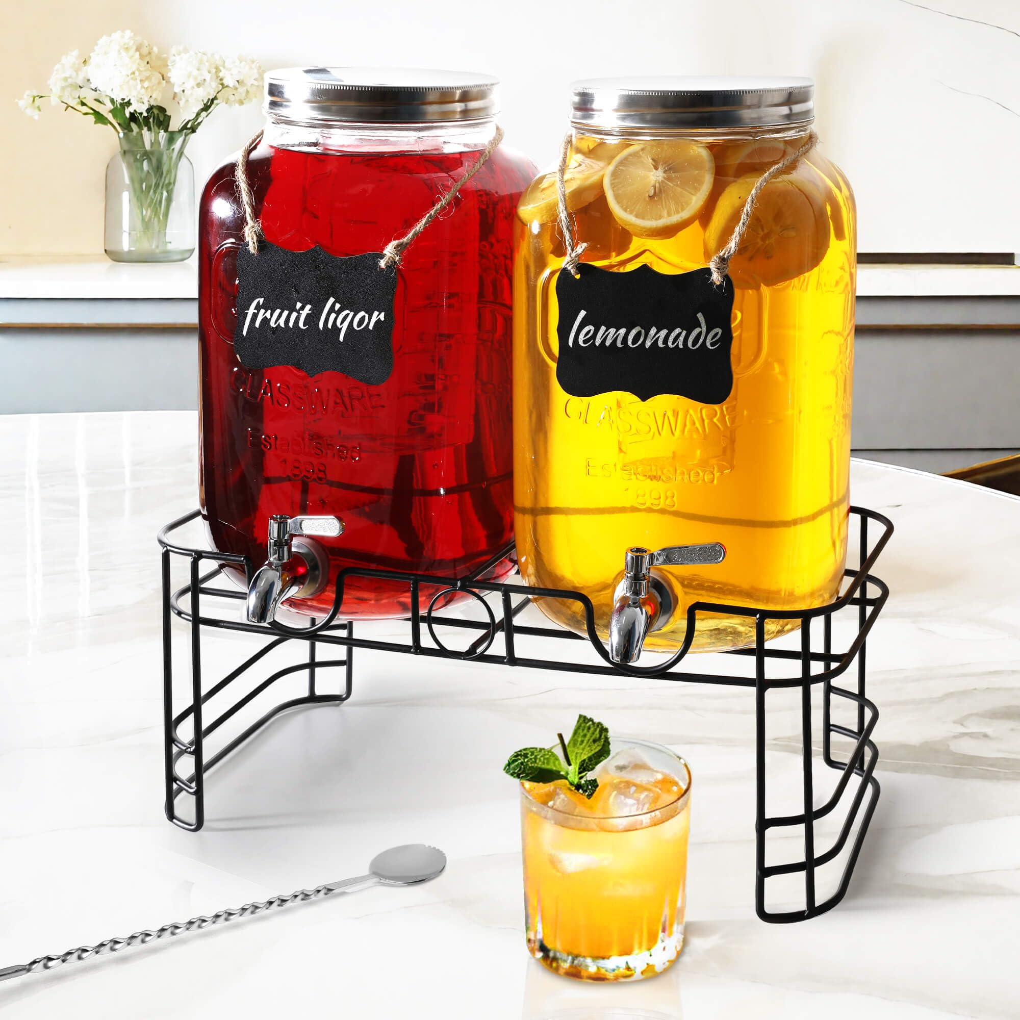 JOFUYU party beverage setup demonstrates versatile beverage serving