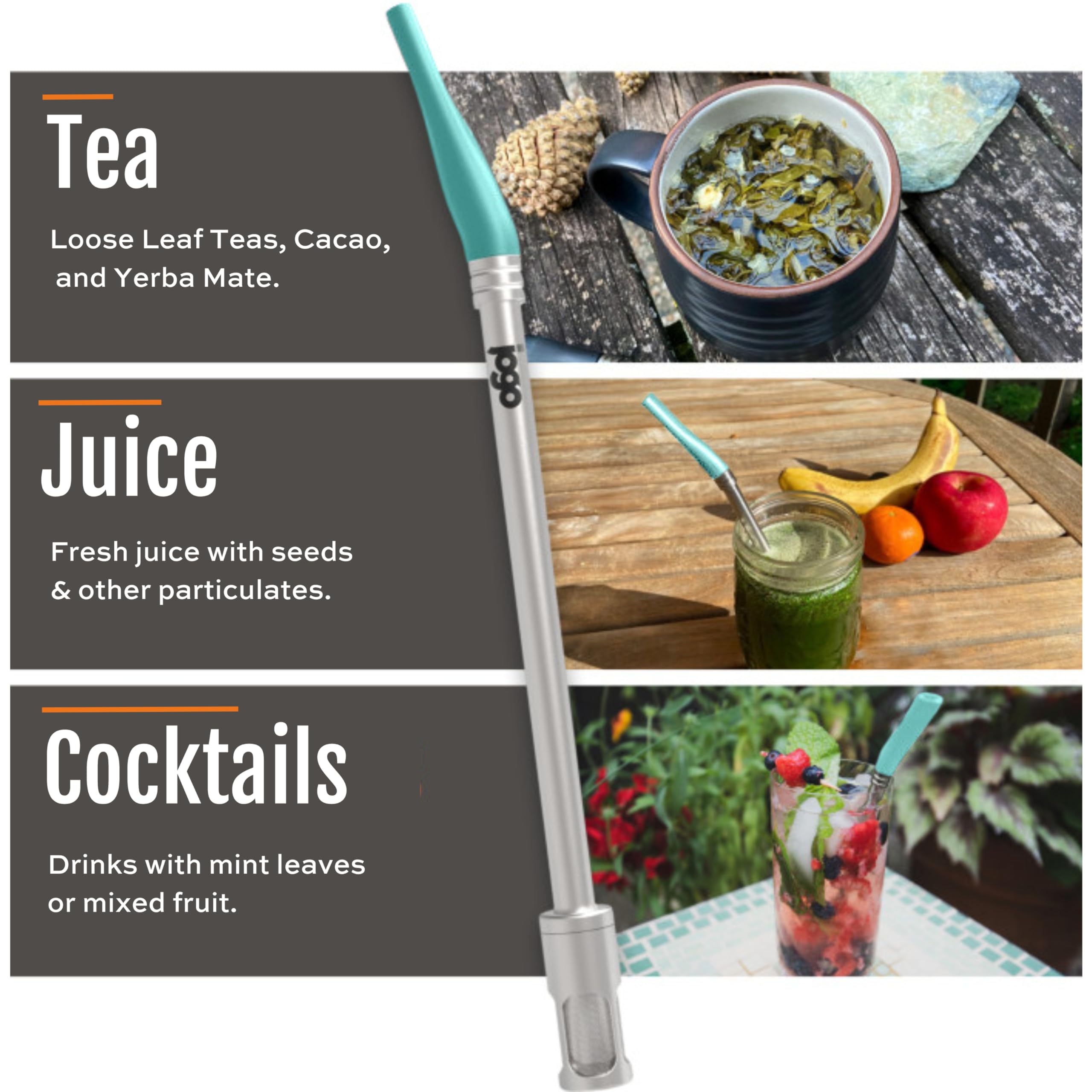 JoGo zero-waste brewing in action, stainless straw reduces disposable waste.