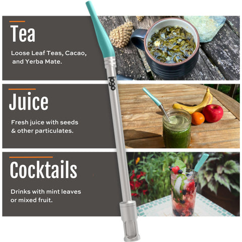 JoGo zero-waste brewing in action, stainless straw reduces disposable waste.