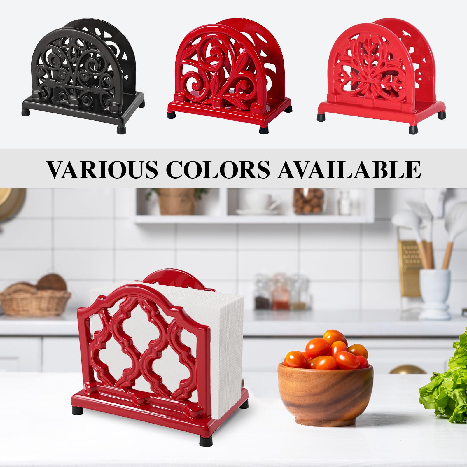 Jogreful napkin dispenser metal front view keeps napkins tidy