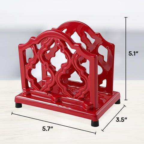 Jogreful red napkin holder kitchen decor close-up enhances table aesthetics
