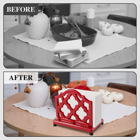 Jogreful sturdy napkin holder side angle stable on busy counters