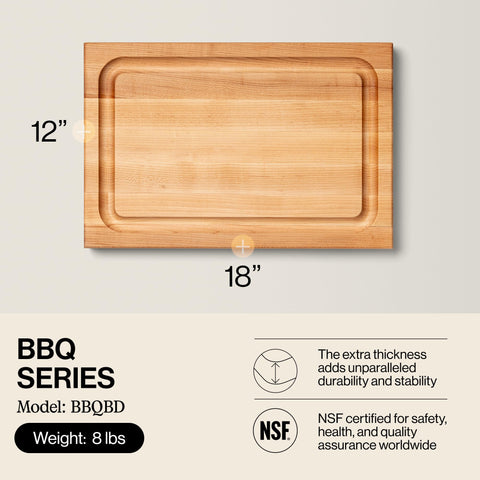 John Boos BBQ Series reversible maple board for versatile prep