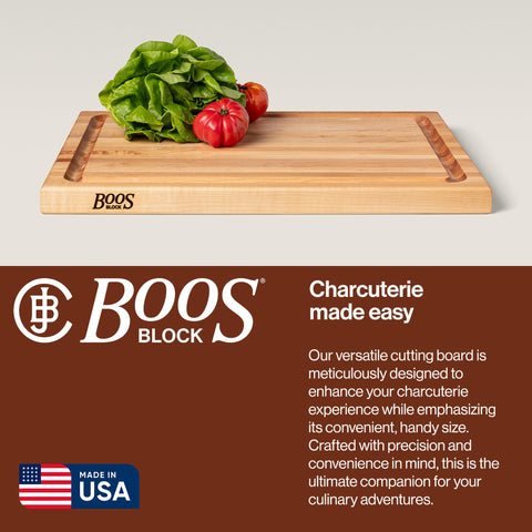 John Boos CB Series finger grips for secure handling.
