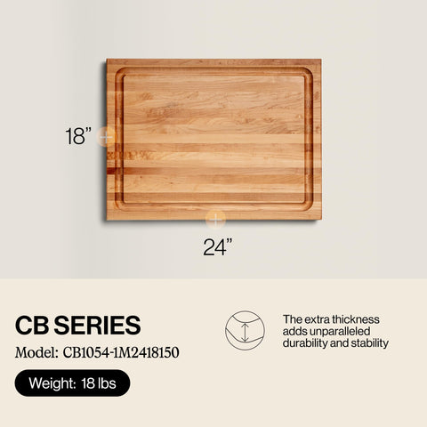 John Boos CB Series reversible design offers versatile prep surfaces.