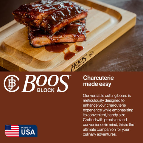 John Boos edge-grain construction delivers durable, knife-friendly cutting surface.