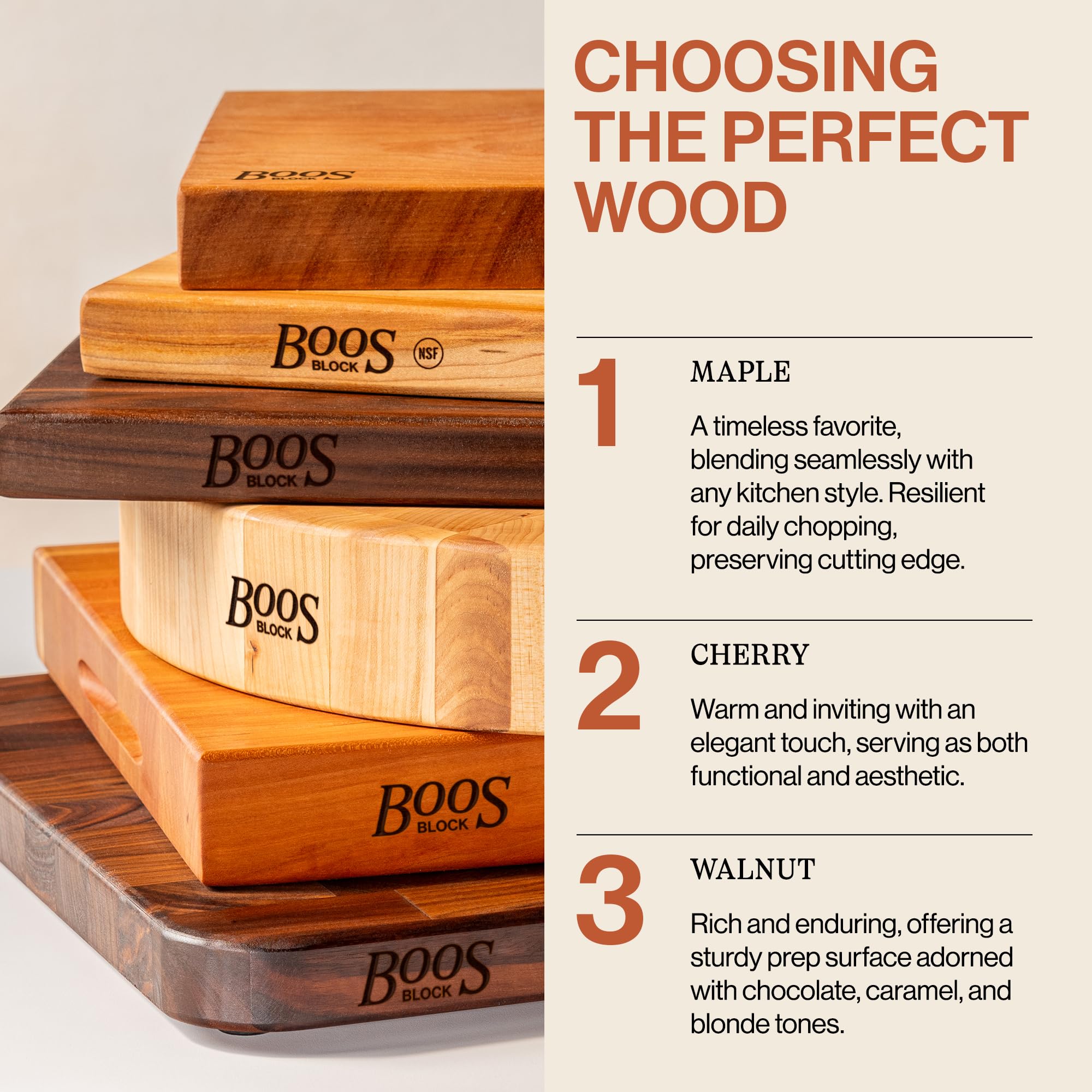 John Boos made-in-the-usa craftsmanship reflects long-lasting kitchen quality.