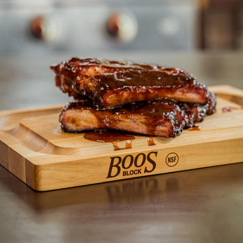 John Boos oil finish helps preserve wood grain and beauty.
