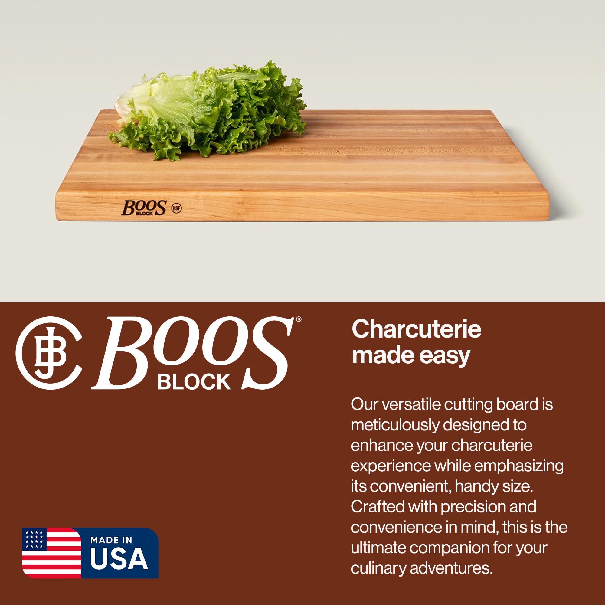 John Boos R-Board reversible sides double surface options for various tasks.