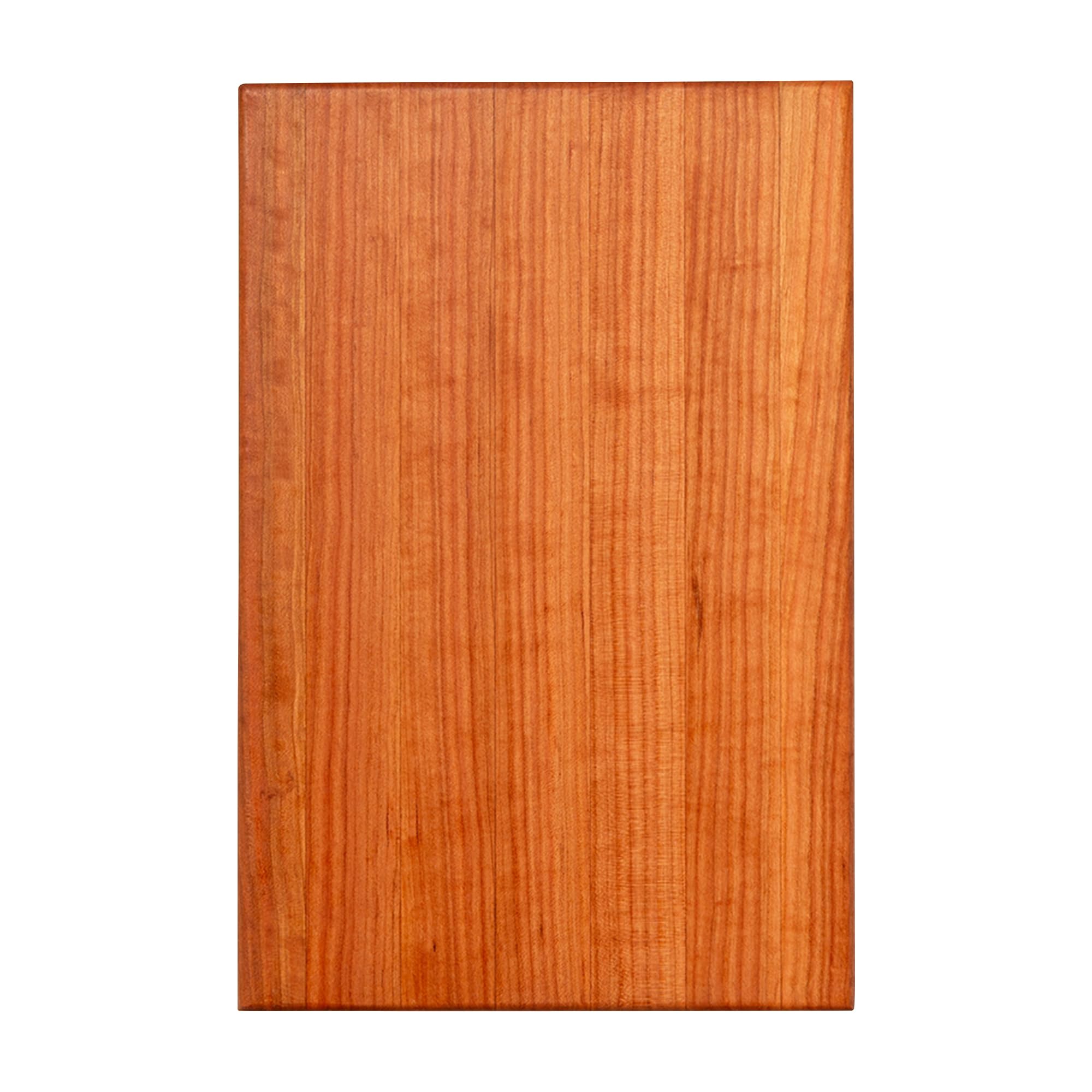 John Boos R-Board cherry cutting board with edge-grain for precise slicing.