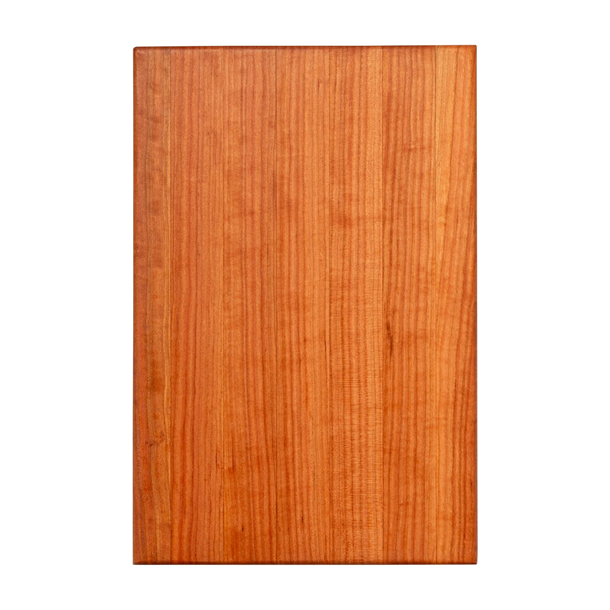 John Boos R-Board cherry cutting board with edge-grain for precise slicing.