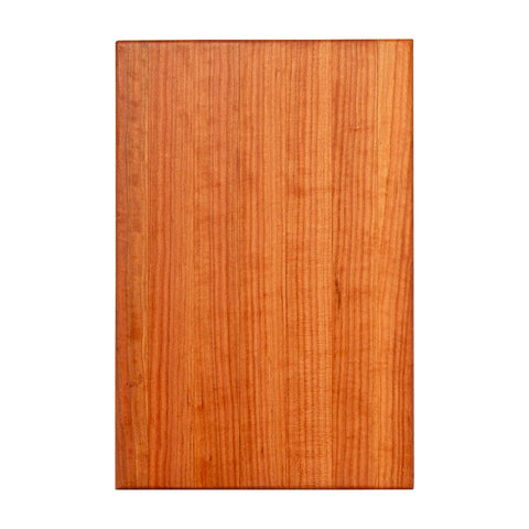 John Boos R-Board cherry cutting board with edge-grain for precise slicing.