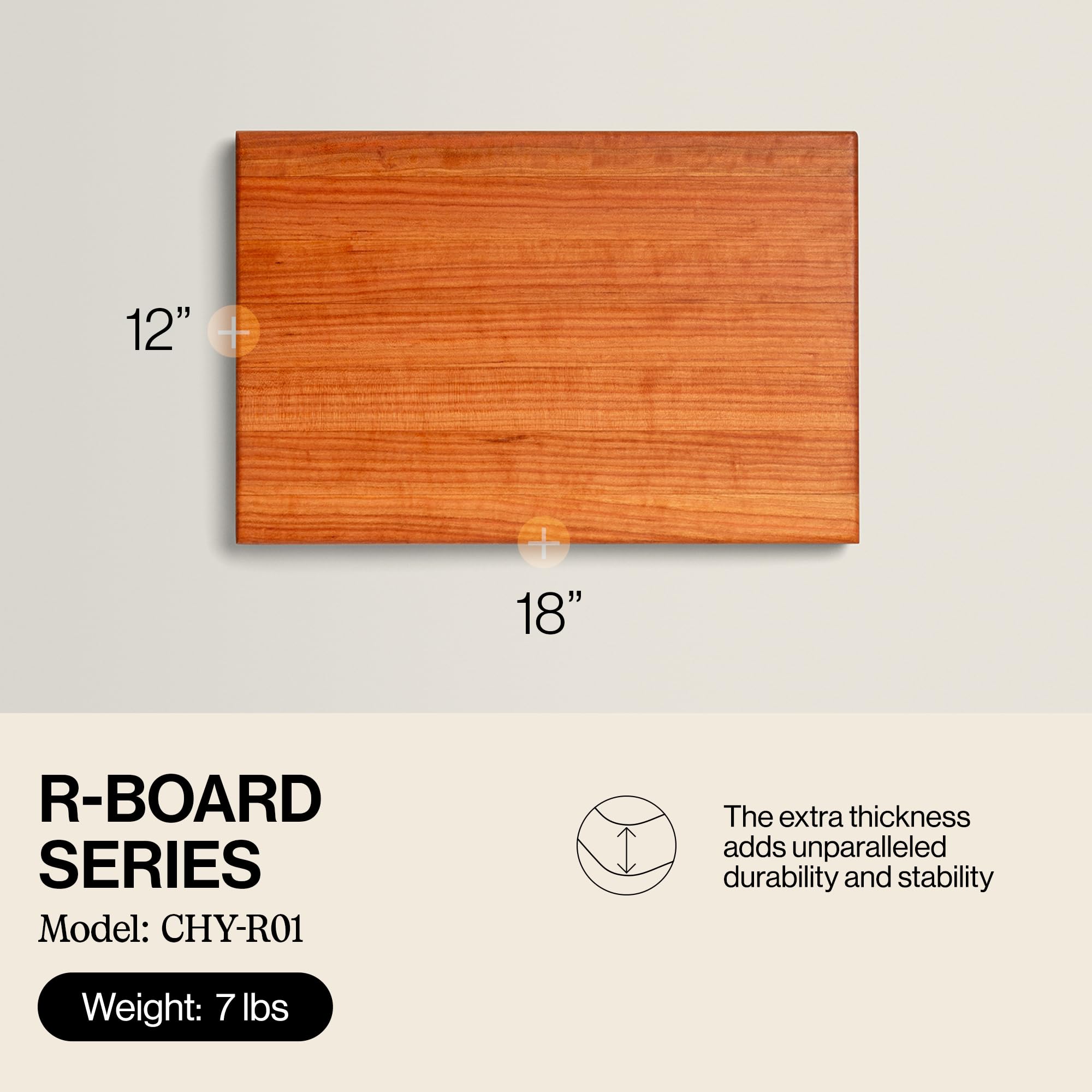 John Boos R-Board with finger grips for comfortable chopping.