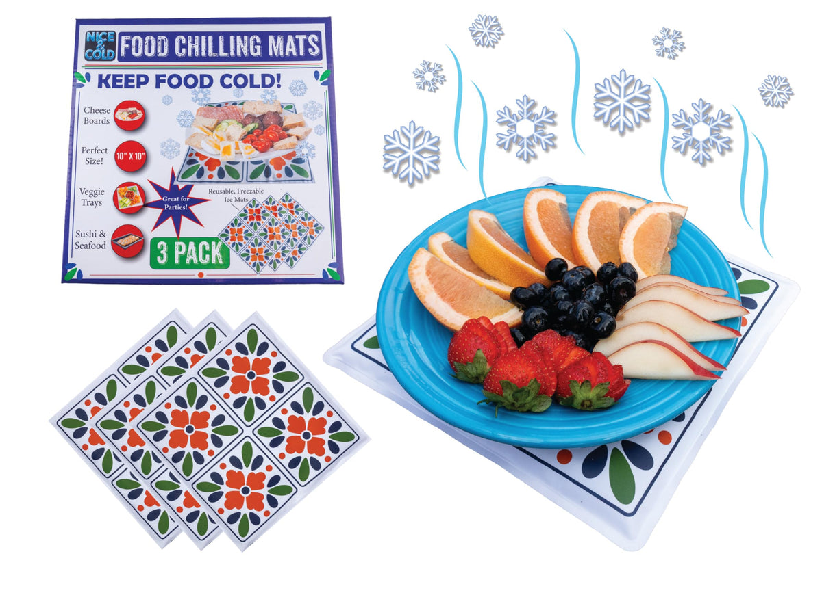 Johnny World 9x9 decorative cold mats on cheese board for stylish cooling