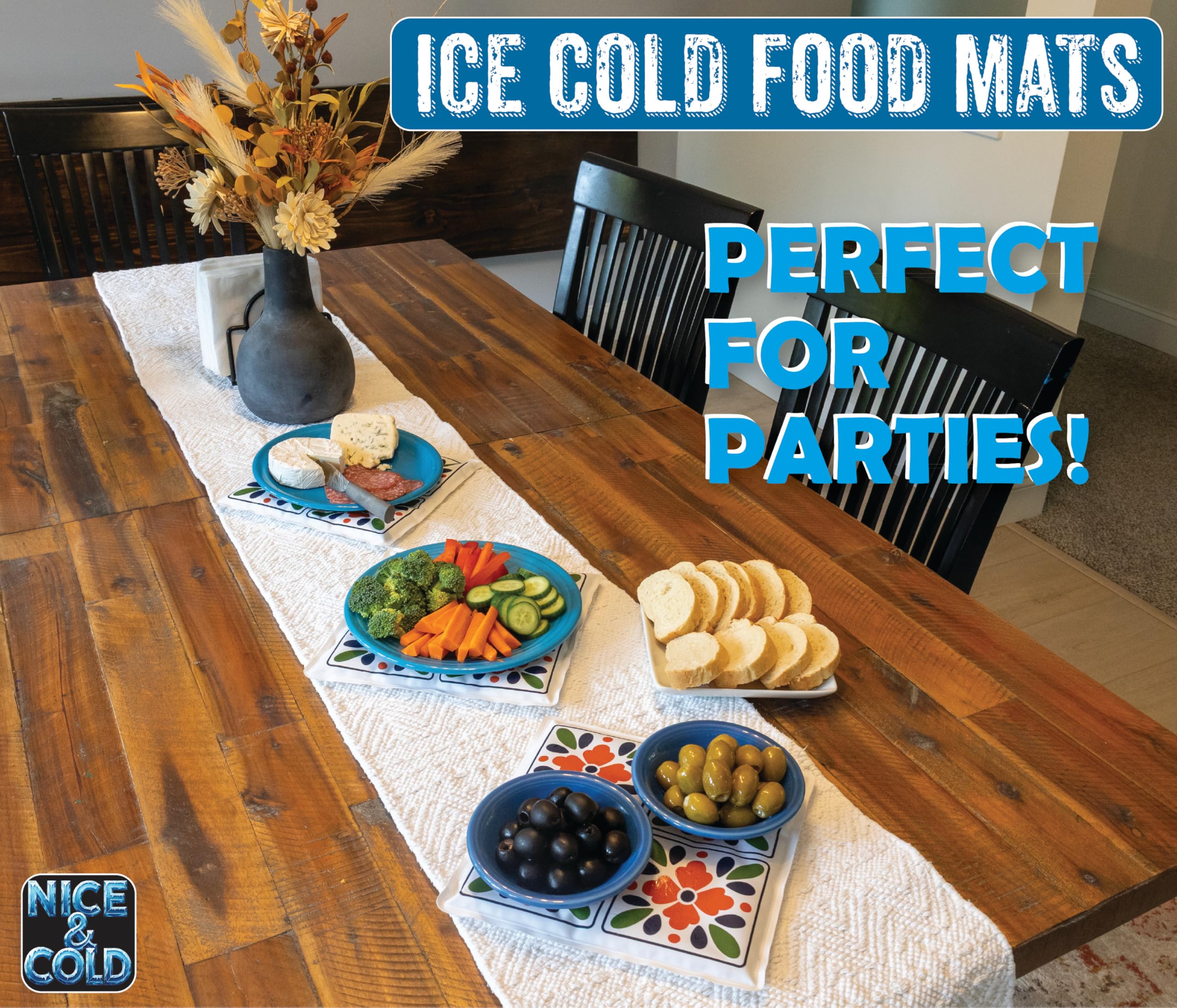 Johnny World picnic ready mats provide portable fresh appetizers outdoors