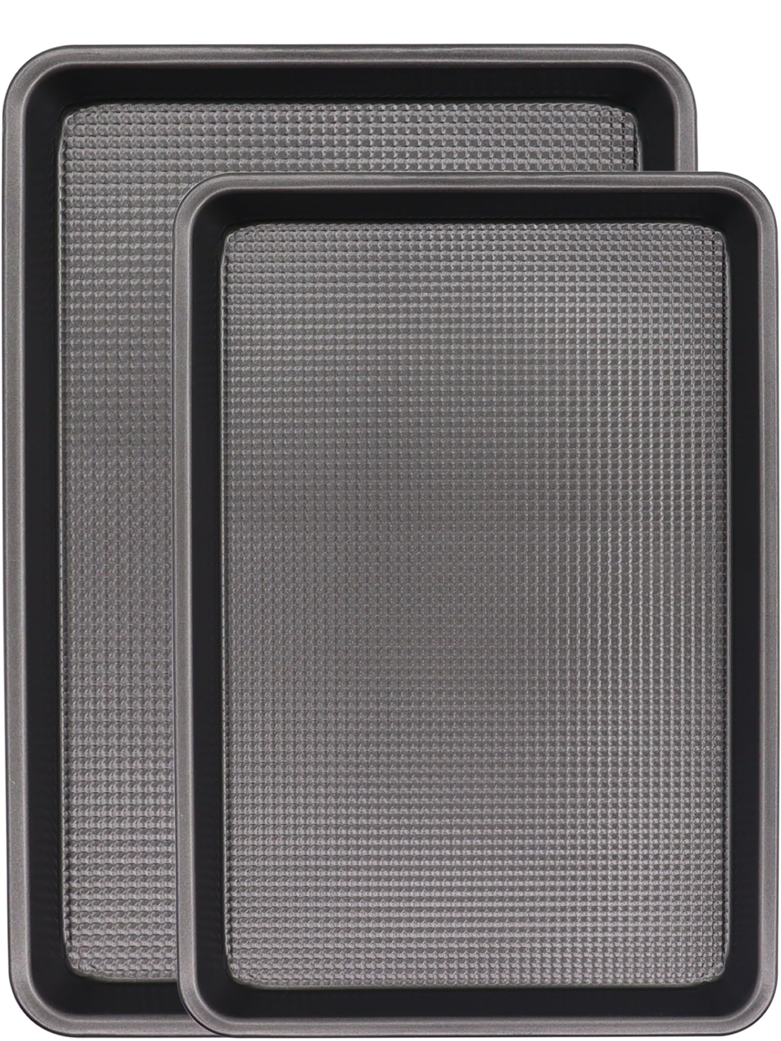 JOHO BAKING 0.8mm dark steel sheet pan showing durable, warp-resistant construction