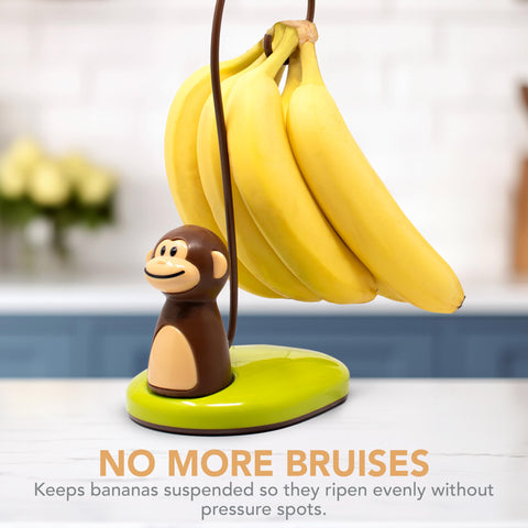 Joie Banana ripening evenly design helps bananas stay fresh longer on the counter.