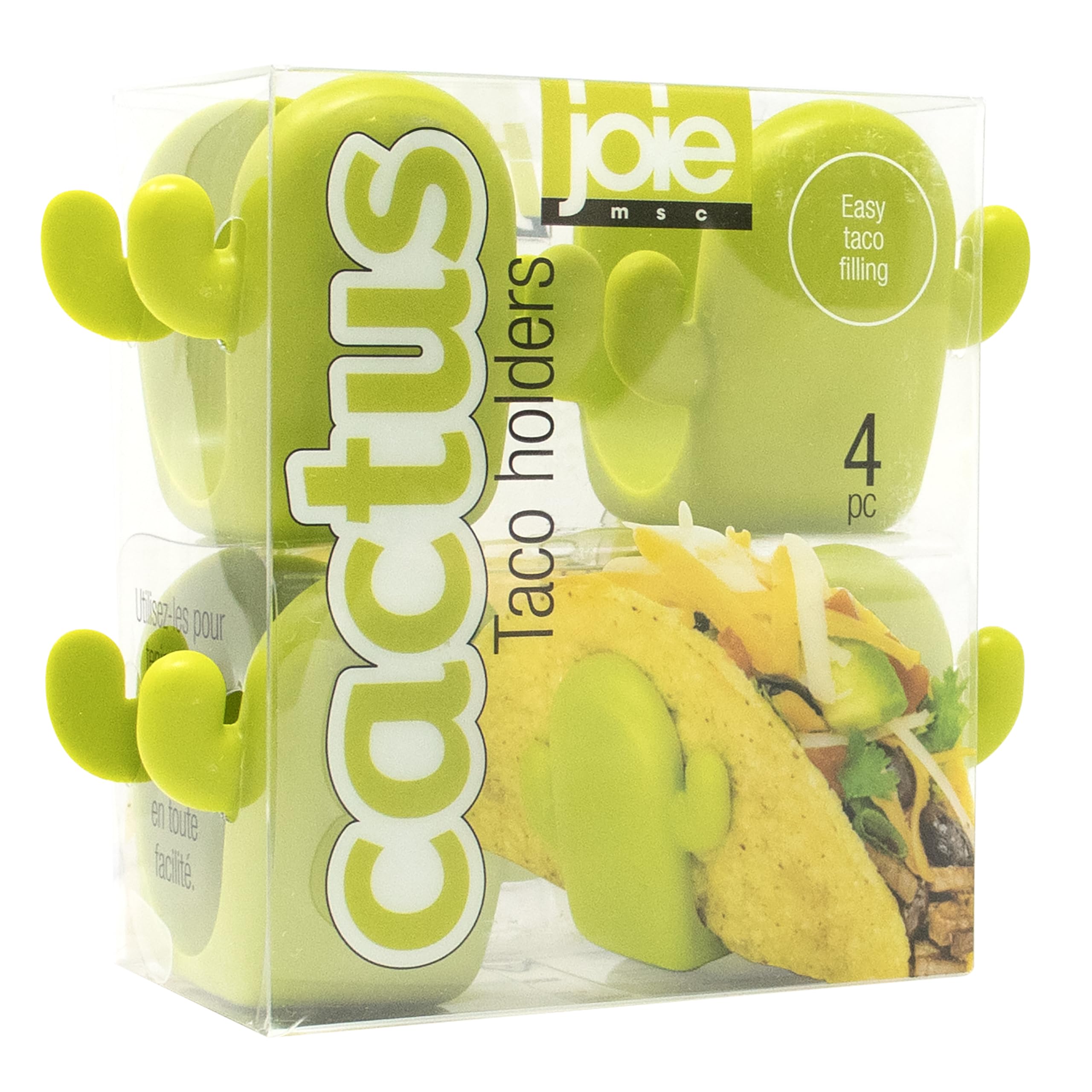 Joie cactus taco holders keep shells upright for mess-free filling.